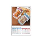 Egehome 10 Adet 2 Boy Kavanoz Görünümlü Kilitli Poşet 5ad. 500ml+5ad. 620ml