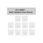 Egem Home 10 lu Güçlü Kendinden Yapışkanlı Kancalar Köşe Rafı Banyo Rafı Duş Rafı Kancası, Su Geçirmez Askı