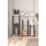 EGEMEV 3Lü Set METAL salon ve hol Dekoratif YAN SEHPA Balkon MASASI cok amaclı sehpa