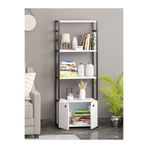 EGEMEV EGEM EV Kitaplık 5 Raflı Çok Amaçlı Dosya Kitap Rafı Ofis Salon Rafı 140 CM 2 KAPAKLI