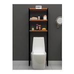 EGEMEV Wc Klozet Ustu 3 Raflı Metal Banyo Dolabı Rafı Makine Ustu Dolap Raf 3 Lü Havluluk Organize