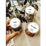 EGESTA 110 Adet Beyaz Modern Tasarım Yıkanabilir Baharat Bakliyat Kavanoz Etiketi Beyaz Sticker - Yuvarlak
