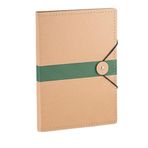 Egesta Geri Dönüşümlü Kraft Sert Kapaklı Bloknot - 23x16.5 cm Lastikli Toplantı Defteri - 50 Yaprak Çizgili Kraft Kağıt - Çevre Dostu Retro Defter
