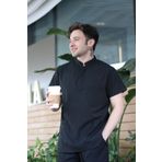 EGEUNIFORM New premium tek üst erkek siyah hemşire forması doktor üniforma scrubs cerrahi veteriner diş staj