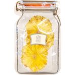 EGEYE DÖNÜŞ Ananas Meyve Kurusu Cipsi - 25 Gr. - Kavanoz Görünümlü Kilitli Poşet - Kilitli Saklama Poşeti