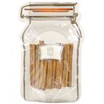 EGEYE DÖNÜŞ Kabuk Boru Çubuk - 50 Gr. - Kavanoz Görünümlü Kilitli Poşet - Kilitli Saklama Poşeti Tarçın