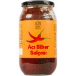EGEYE DÖNÜŞ Yöresel Ev Yapımı Acı Biber Salçası Cam Kavanoz - 1 Kg. (Geleneksel Yöntemlerle Üretilmiştir. Katkı Koruyucu İçermez)