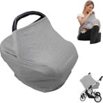 Egg Baby Fonksiyonel Puset Örtüsü Emzirme Örtüsü Mama Sandalyesi Örtüsü - 0 - 13 kg - Gri