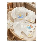 EGGBABY İsimli Bebek Hastane Çıkış Seti 5 li Kişiye Özel Erkek Bebek Yenidoğan Seti %100 Pamuk