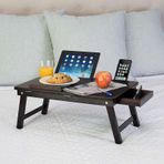 Eğim Ayarlı Ahşap Portatif Tablet Laptop Sehpası Keyif Masası