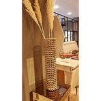 Egindra Metal Tel Hasır Örgülü Özel Tasarım Pampas Vazosu 70 Cm