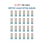 Eğitici Ahşap Ritim Çubuğu - 24 Çift (48 Adet)