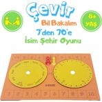 Eğitici Çevir Bil Bakalım 7'den 70'e Şehir Oyunu Turuncu - Seçenek 1 - Altın