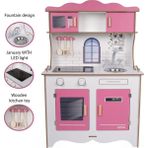 Eğitici Çocuk Oyun Mutfağı - Pembe - Ahşap oyuncak - oyuncak