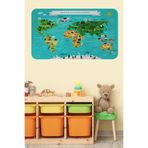 Eğitici Dünya Haritası Dünya Atlası Çocuk ve Bebek Odası Duvar Sticker-60x105-3780 Dropçek eticaretdrpharitastcker-3780