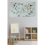 Eğitici Dünya Haritası Dünya Atlası Çocuk ve Bebek Odası Duvar Sticker-60x105-3796 Dropçek eticaretdrpharitastcker-3796