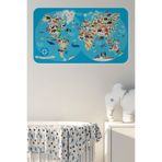 Eğitici Dünya Haritası Dünya Atlası Çocuk ve Bebek Odası Duvar Sticker -60x105-3806 Dropçek eticaretdrpharitastcker-3806