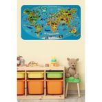 Eğitici Dünya Haritası Dünya Atlası Çocuk ve Bebek Odası Duvar Sticker -60x105-3808 Dropçek eticaretdrpharitastcker-3808