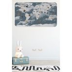 Eğitici Dünya Haritası Dünya Atlası Çocuk ve Bebek Odası Duvar Sticker -60x105-3818 Dropçek eticaretdrpharitastcker-3818