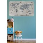 Eğitici Dünya Haritası Dünya Atlası Çocuk ve Bebek Odası Duvar Sticker-60x105-3826 Dropçek eticaretdrpharitastcker-3826