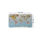 Eğitici Dünya Haritası Dünya Atlası Çocuk ve Bebek Odası Duvar Sticker-85x130-3824 Dropçek eticaretdrpharitastcker-3824