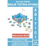 Eğitici El-Göz Koordinasyonu Parça Bütün Ilişkisi Eğlenceli Havuzlu Ahşap Manyetik Balık Tutma Oyunu - Çok Renkli