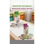 Eğitici Manyetik Oyuncak Seti, 30 Hayvan 26 Sebze Ve Meyve Magnet