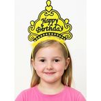 Eğitici Oyuncak Sarı Happy Birthday Prenses Tacı – Doğum Günü Taç Aksesuarı