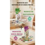 Eğitici Oyuncak Seti Manyetik Hayvanlar ve Sebze Meyveler 56 Parça
