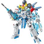 Eğitici Stem Robot Asker Yapım Seti, 641 Parça Beyaz Renkli Bloklar ile Yaratıcı Oyun Deneyimi