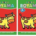 Eğlenceli Boyama 3 Yaş Üstü (4'lü Pastel Boya Hediyeli) 2li paket