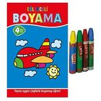 Eğlenceli Boyama - 3 Yaş Üstü 4'lü Pastel Boya Hediyeli - Parıltı Yayınları