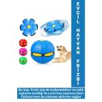 Eğlenceli İnteraktif Fiziksel Zihinsel Gelişim Işıklı Zıplayan Frizbi Kedi Köpek Evcil Hayvan Topu