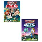 Eğlenceli Spor Cristiano Ronaldo + Lionel Messi 2 Kitap Set