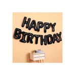 eğlencemarketi Happy Birthday Folyo Balon Seti Siyah