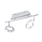 Eglo 31359 İç Mekan ” Naudella ” Krom Renk Çelik, Alüminyum Led Sıva Üstü Spot Lambası Ip20 Max: 2X5W En: 34 Cm