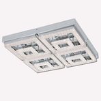 Eglo Fradelo 48 W Ledli Led Duy 1 Adet Gümüş Kare Tavan Spot