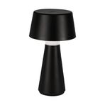 EGLO Huesa LED masa lambası, pilli gece lambası, dokunmatik kısılabilir, dış mekan masa lambası, kablosuz, USB ile şarj edilebilir, plastik, siyah, sıcak beyaz, soğuk beyaz, IP44