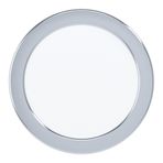EGLO LED Gömme Spot Fueva 5, Ø 16,6 cm, Çelik LED Spot Lamba ve Plastik Aydınlatma Yüzeyi, Krom LED Gömme Lamba, Beyaz, Banyo Gömme Spot Lambası, Düşük Montaj Derinliği 26 mm, Sıcak Beyaz, IP44