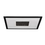 EGLO LED tavan lambası, mermer görünümlü, kristal efektli tavan lambası, ışık bölgeleri ışık şalteri ile ayarlanabilir, metal tavan aydınlatması, siyah ve plastik, beyaz, 45 x 45 cm