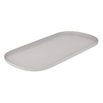 EGLO LIVING Dekoratif Tepsi Savant, Dekorasyon Tepsisi, Minimalist Tasarım, Gri Metal Dekoratif Servis Tepsisi, Servis Tabağı, El Yapımı, 46 x 21 cm