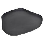 EGLO LIVING Forleyet dekoratif kase, dekorasyon için minimalist tepsi, dekoratif tabak, organik şekilli, düz metal kase, el yapımı, alüminyum tabak, siyah, 34 x 44 cm