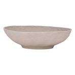 EGLO LIVING Forleyet dekoratif kase, dekorasyon için şık kase, yuvarlak dekoratif kase, el yapımı, kum renklerinde alüminyum metal kase, 26 x 7,5 cm