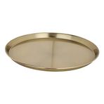 EGLO LIVING Forleyet dekoratif kase, dekorasyon için şık kase, yuvarlak dekoratif tabak, el yapımı alüminyum, pirinç fırçalanmış, metal kase Ø 40 cm