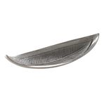 EGLO LIVING Forleyet dekoratif kase, yaprak tasarımında dekorasyon için zarif kase, metal kase el yapımı alüminyum, nikel antik, 38,5 x 14 cm