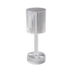 EGLO Lucignano LED pilli masa lambası, kristal masa lambası, kablosuz, abajurlu kristal lamba, RGB renk değişimi, plastik, şeffaf, dokunmatik fonksiyon, USB şarj edilebilir