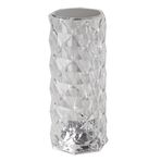 EGLO Lucignano LED pilli masa lambası, kristal masa lambası, kablosuz, RGB renk değişimli kristal lamba, plastik, şeffaf, dokunmatik fonksiyon, USB şarj edilebilir