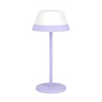 EGLO Meggiano LED masa lambası, kamp lambası, kısılabilir, kablosuz dış mekan masa lambası, asma abajurlu, USB, plastik, beyaz ve lila, sıcak beyaz, RGB, IP54