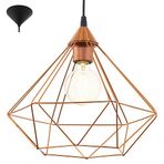 EGLO my light my style, Tarbes Sarkıt 1X60W E27 Yükseklik 110cm - Çap 32,5cm, Ampul Dahil Değil, Tarbes, CY693, Bakır