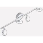 Eglo Salto 5.4 W Ledli Led Duy 4 Adet Gümüş Yuvarlak Sıvaüstü Spot